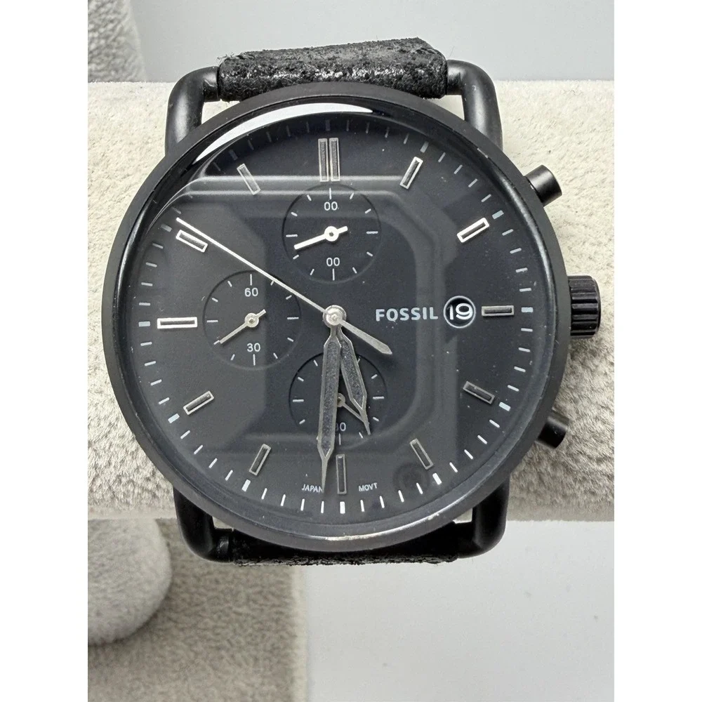 Fossil FS5504 New Battery Commuter Mens Chronograph Watch 42MM 8.5